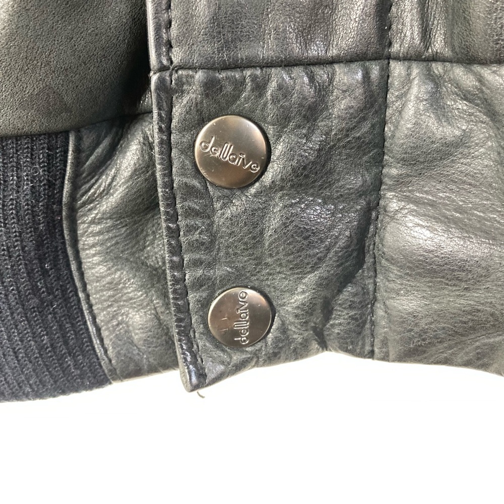 Vintage 80s The Naive Aviator Genuine Leather Jacket Mens Large Black Flight - Picture 11 of 15